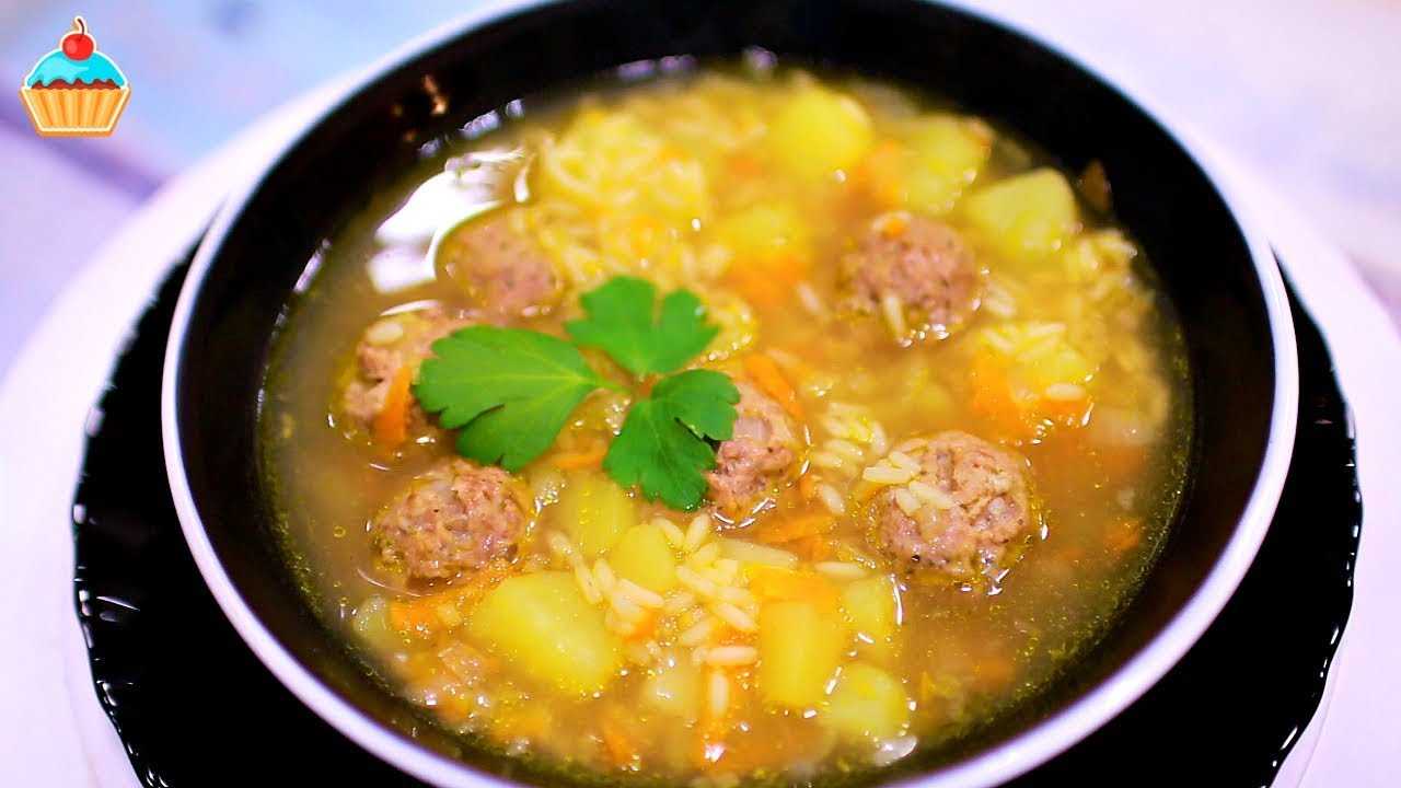 Суп с рисом и мясным фаршем