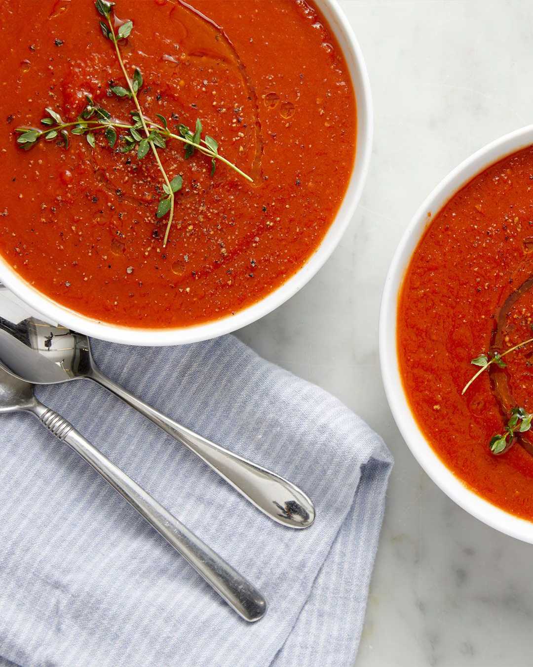 Холодный томатный суп - рецепт с пошаговыми фото | меню недели