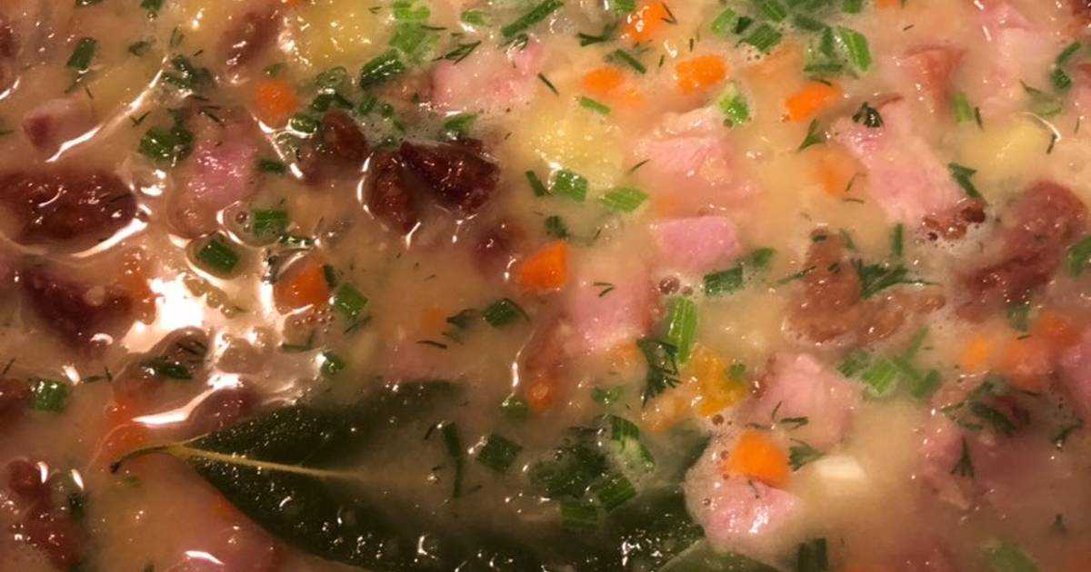 Гороховый суп с копченостями пошаговый рецепт