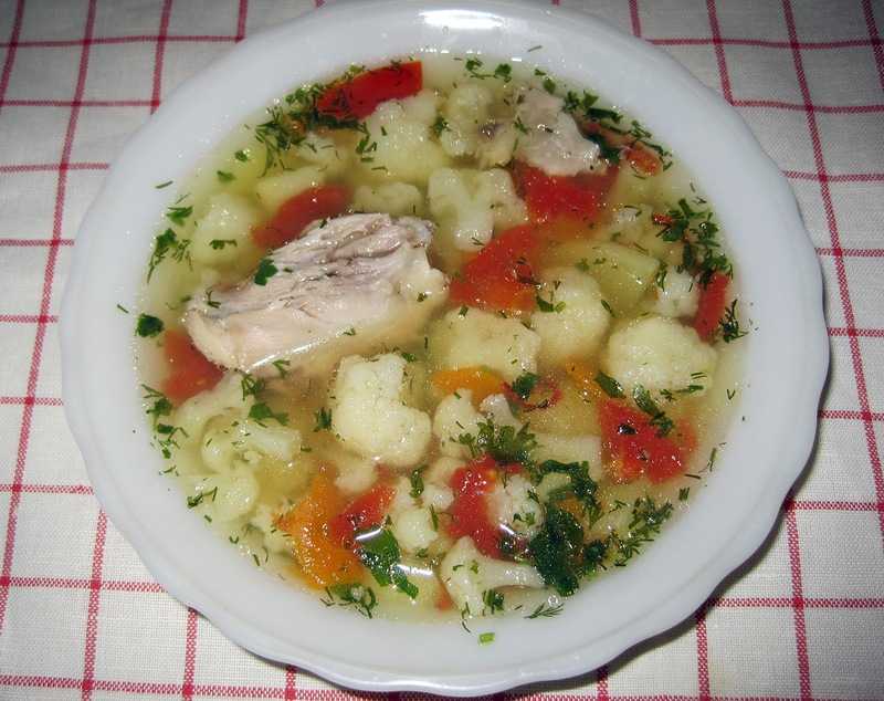 Суп с цветной капустой и жареным фаршем рецепт с фото - 1000.menu