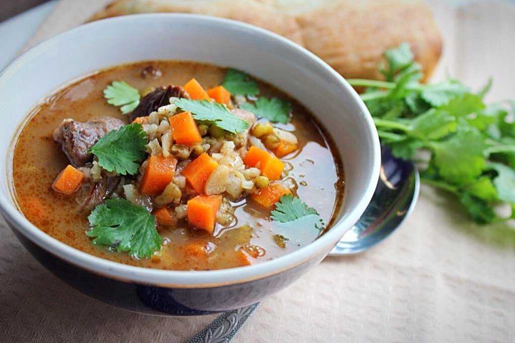 Рисовый суп с говядиной рецепт фото