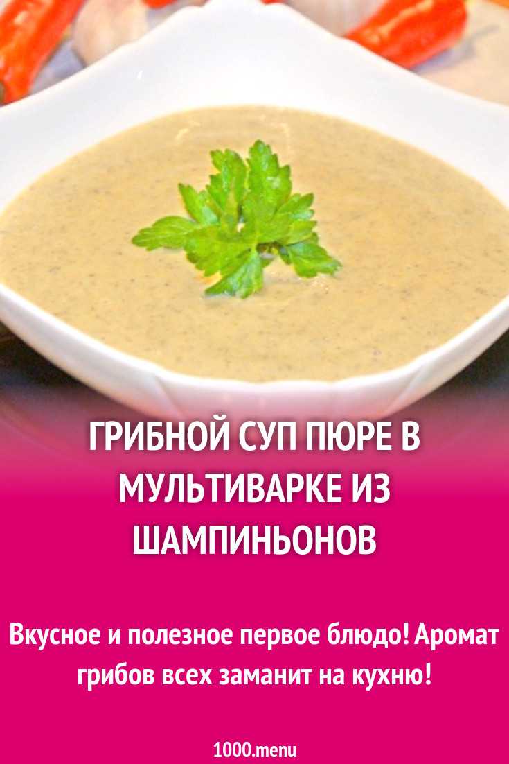 Суп пюре со сметаной грибной рецепт с фото пошагово и видео - 1000.menu