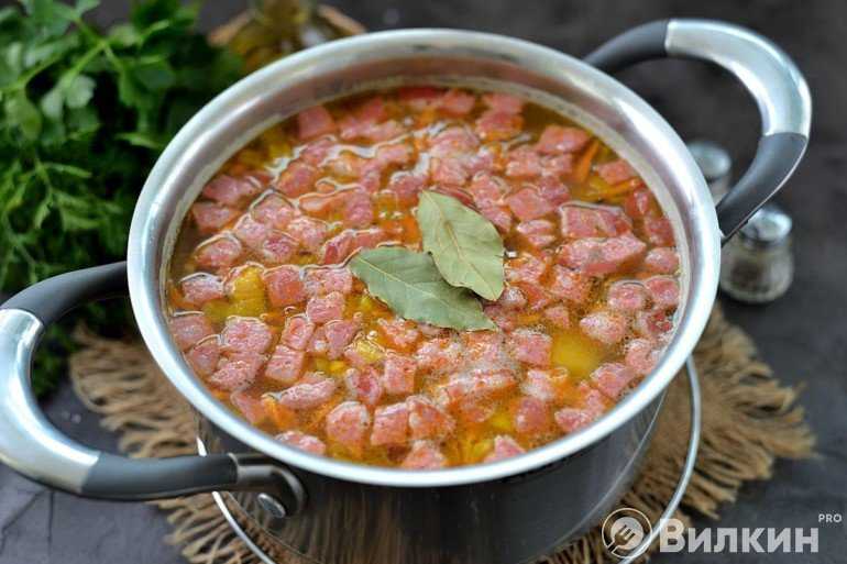 Суп с колбасой – 10 оригинальных рецептов приготовления