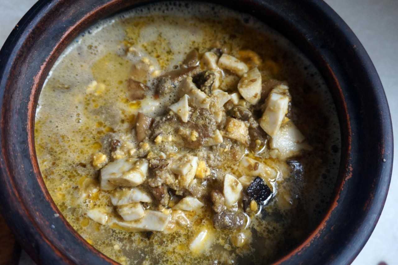 Куриный суп с пшеном и грибами
