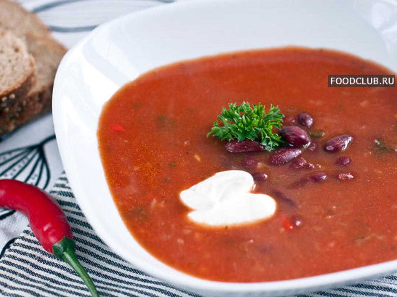 Томатный суп с фасолью без мяса: рецепты и общие принципы приготовления
