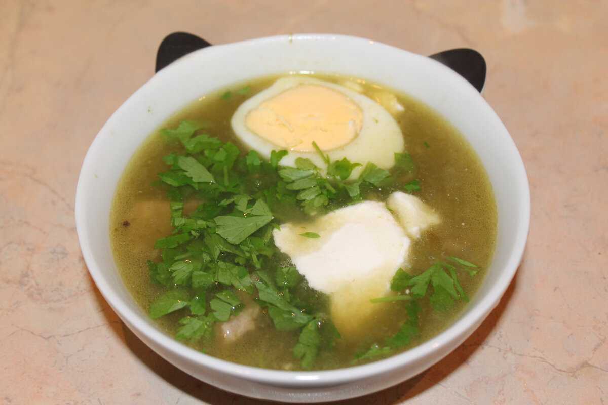 Рецепт суп со щавелем и яйцом фото пошагово рецепт