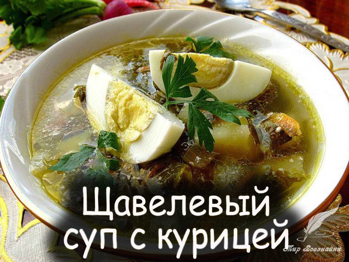 Щавелевый суп с курицей рецепт с фото пошагово
