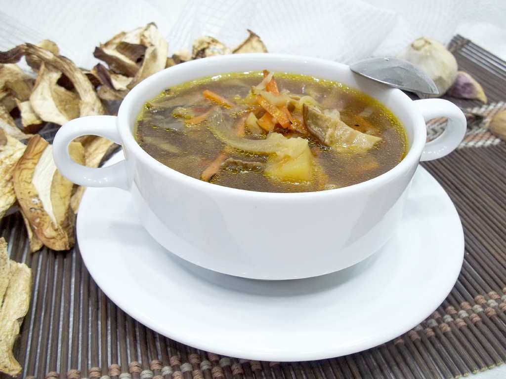 Как сварить вкусный суп из сушеных белых грибов