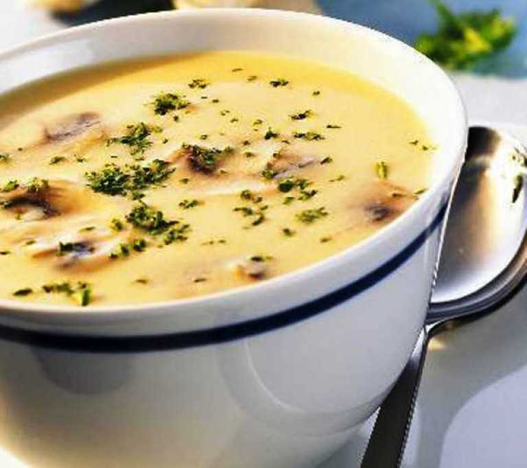 Грибной суп пюре из шампиньонов с сыром