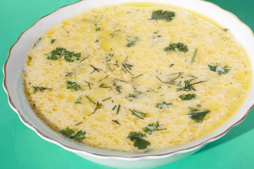 Куриный суп с плавленным сыром