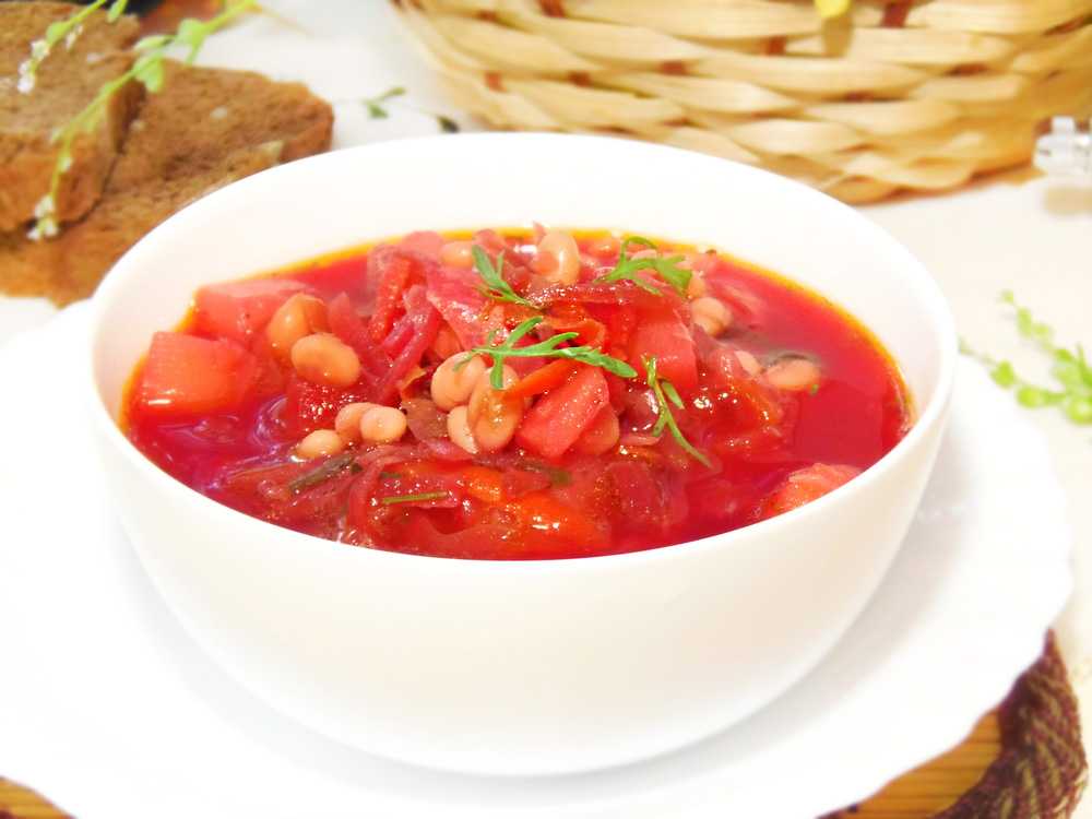 Очень вкусный борщ с фасолью — бесподобные рецепты