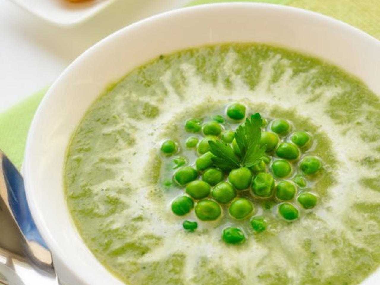 Крем суп с зеленым горошком