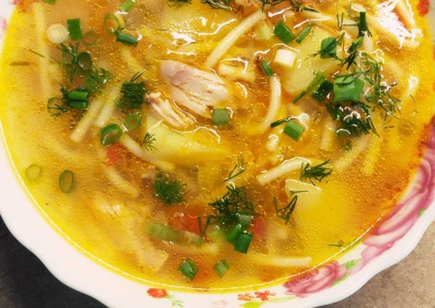 Куриный суп с вермишелью и картошкой - рецепт с фото