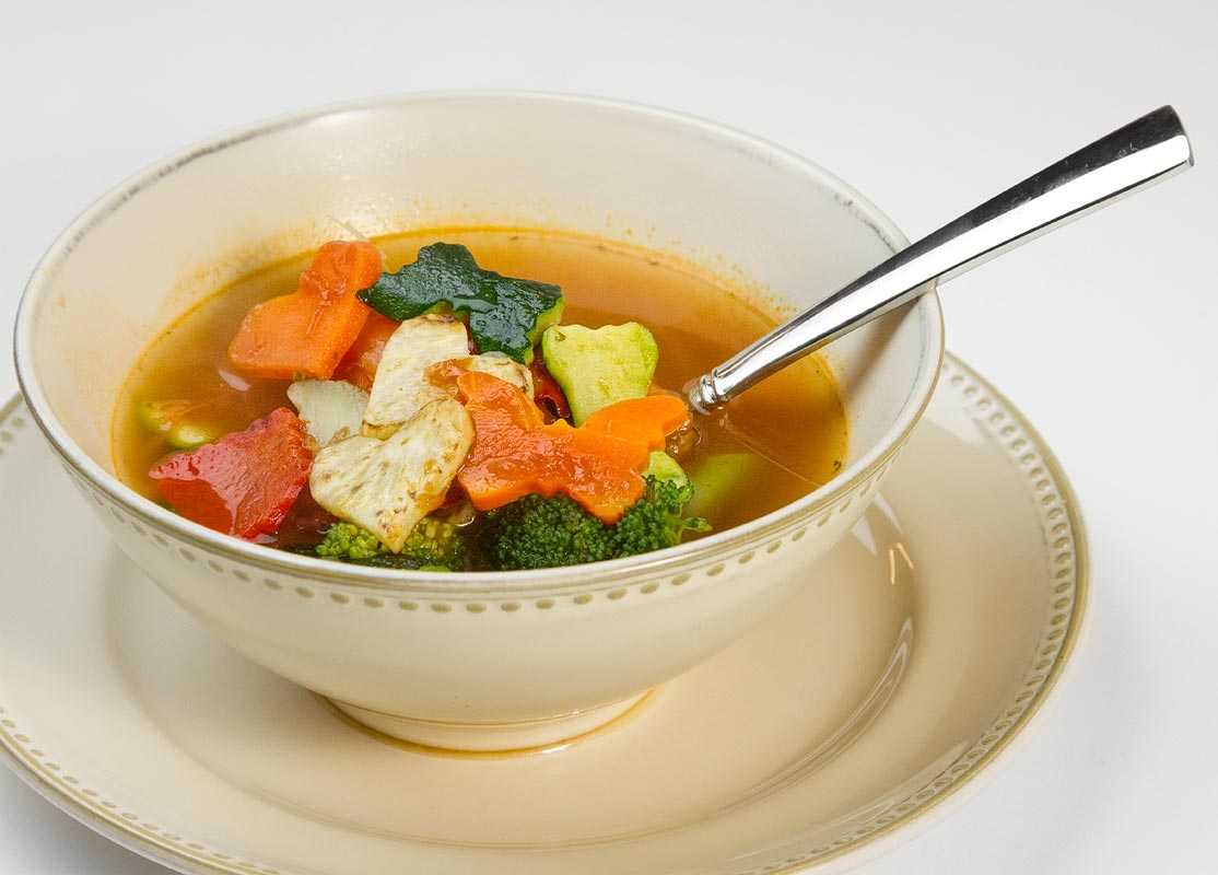 Овощной суп на воде с цветной капустой калорийность